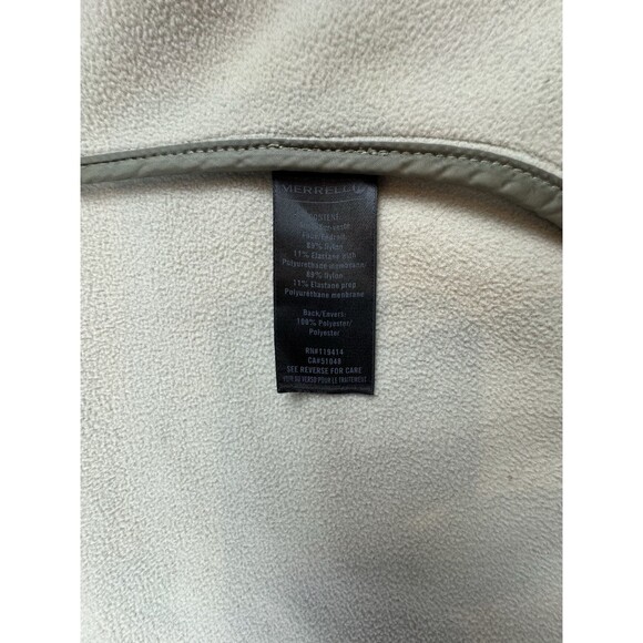 Merrell Womens Opti Shell Jacket Size Medium Kaki Brown Waterproof Fleece Lined - Picture 16 of 16